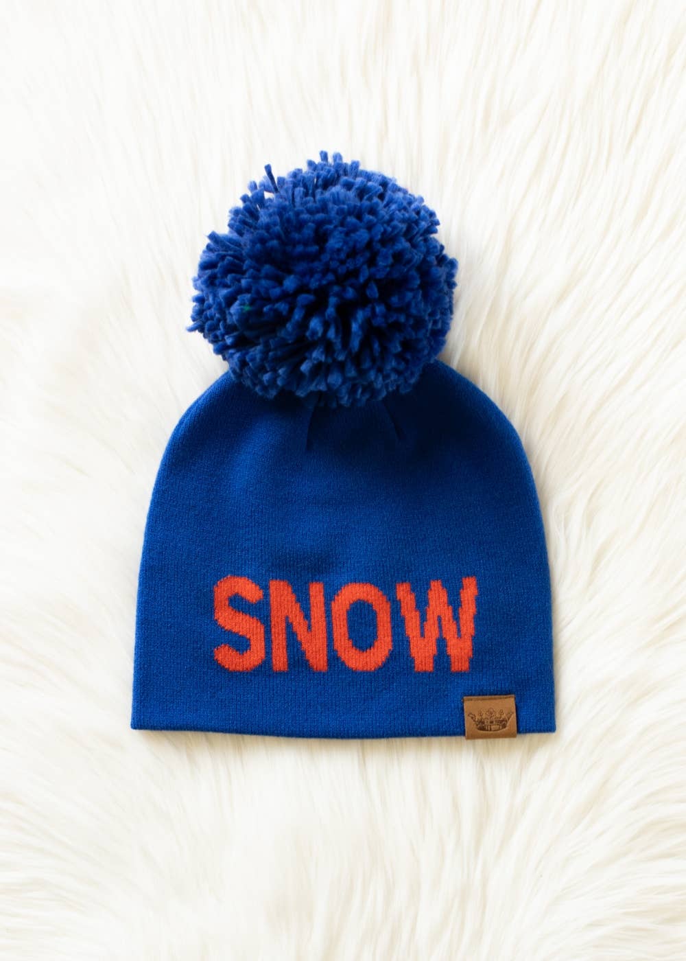 Royal Blue Snow Pom Hat