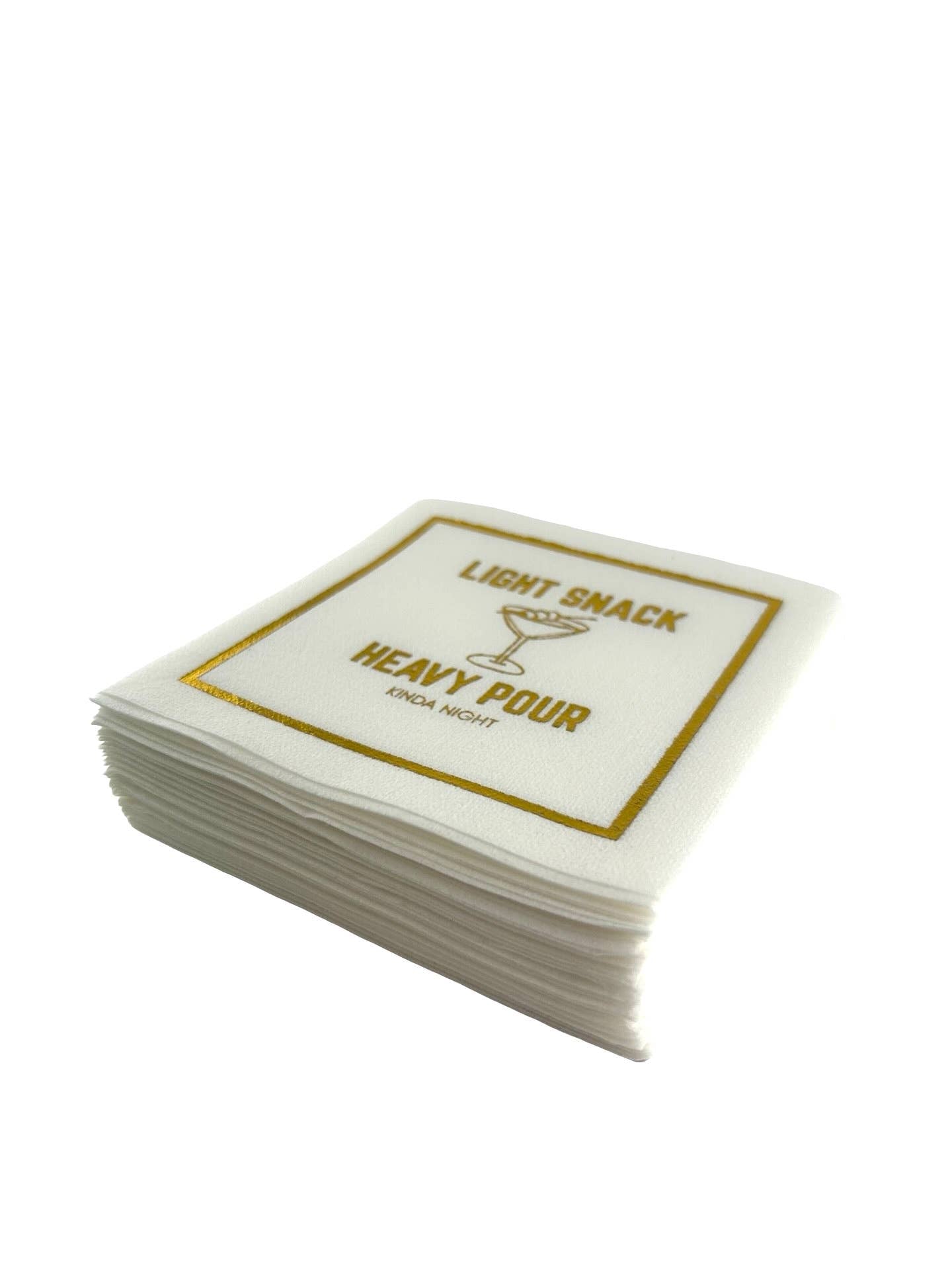 Linen-Feel Cocktail Napkins, Light Snack