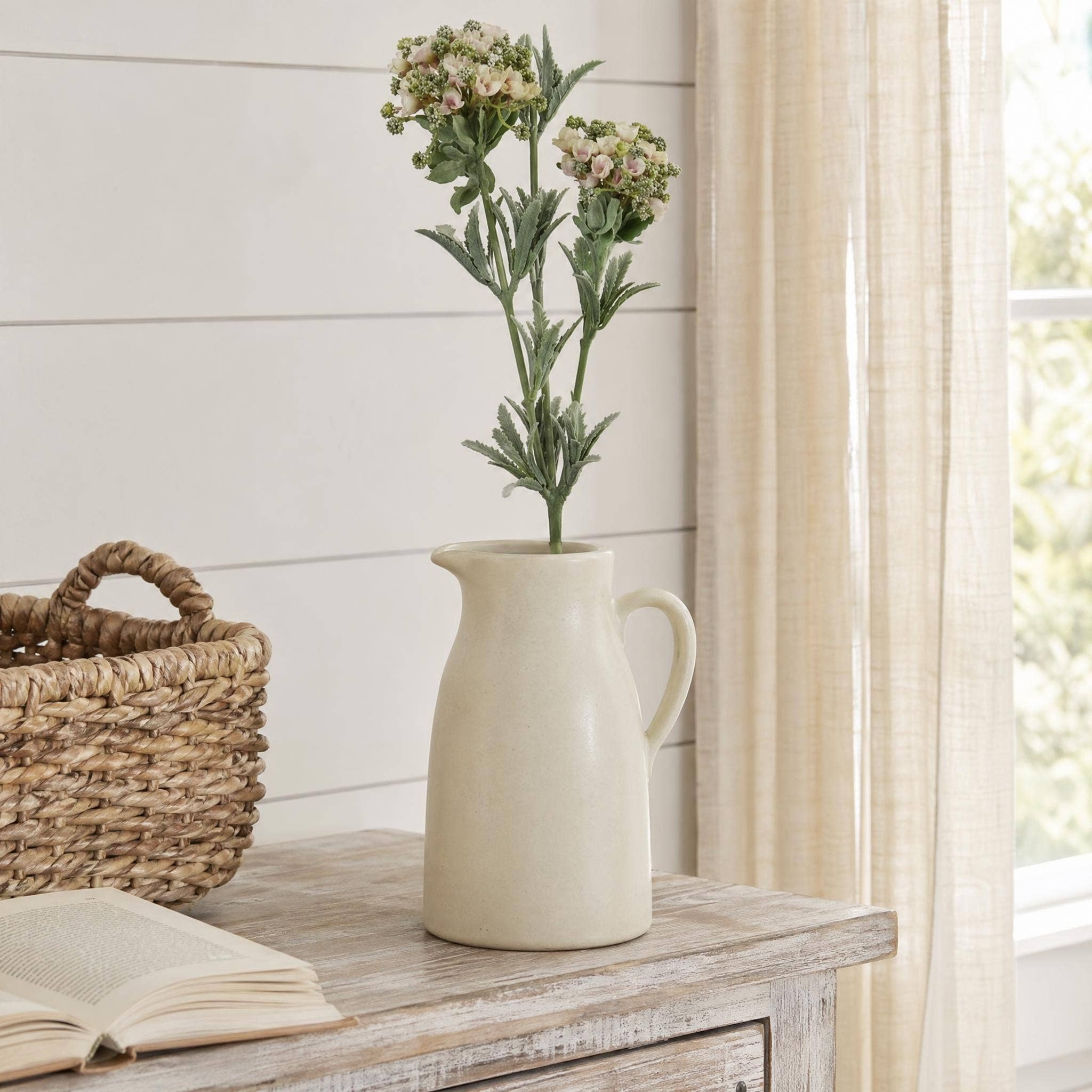 32" Sweet Allyssum White Faux Flower