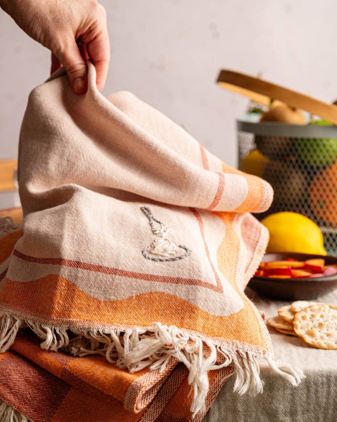 Pasta - Hand Stitched Kitchen Towel