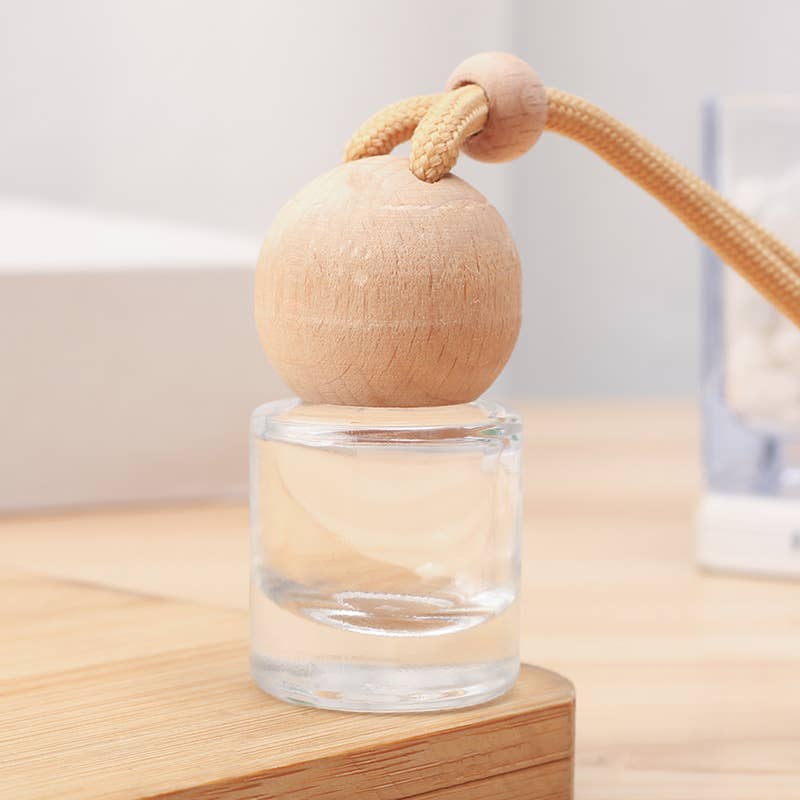 Ball Shaped Cap Car Air Freshener Glass Perfume Bottle