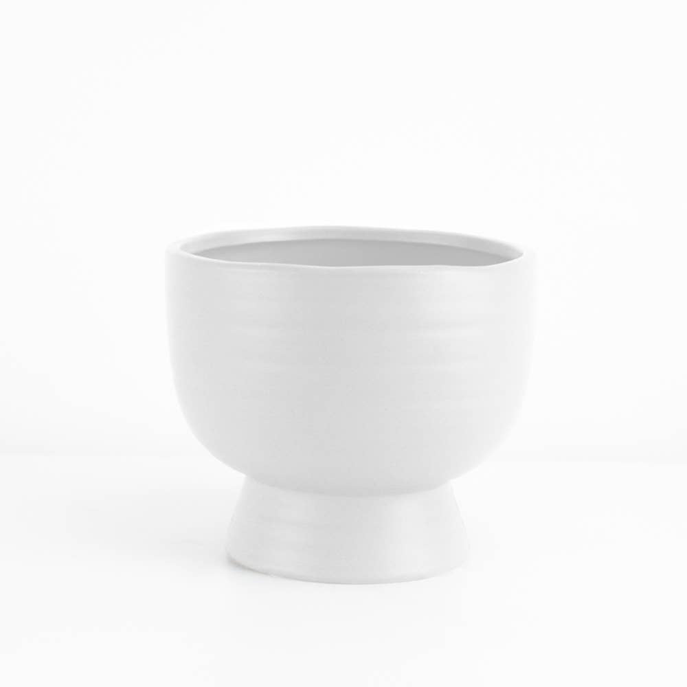 5.5" Mid Century Short Ceramic Pot