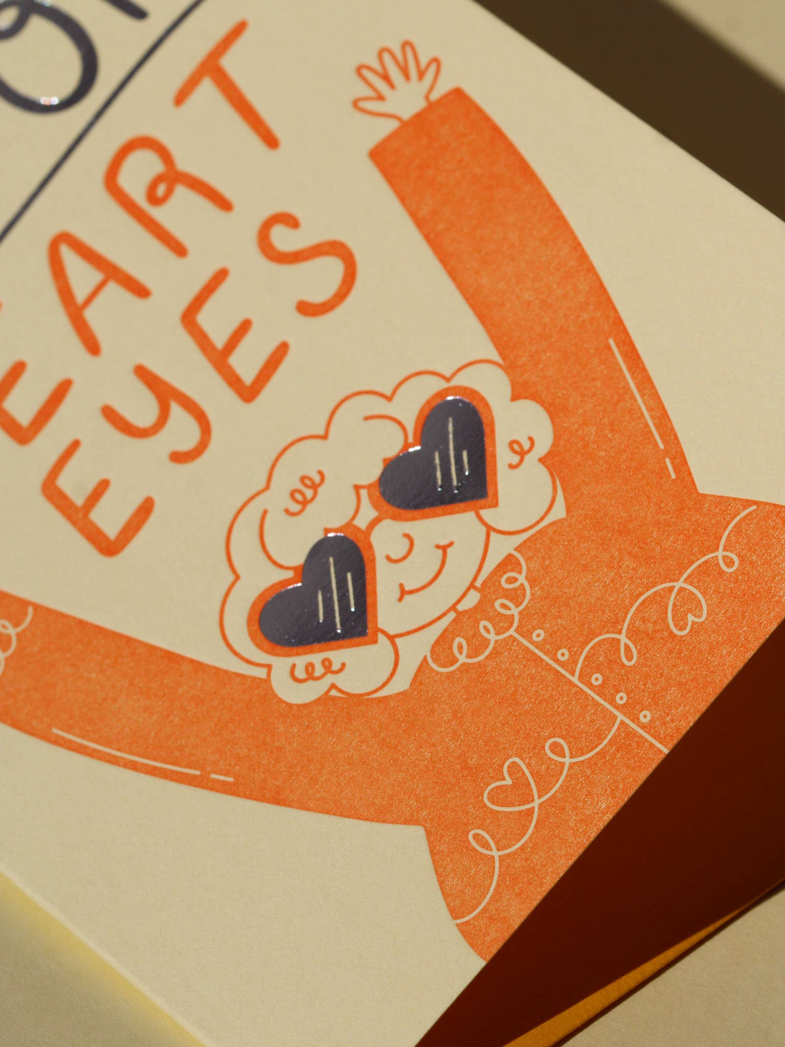 Major Heart Eyes Letterpress Greeting Card