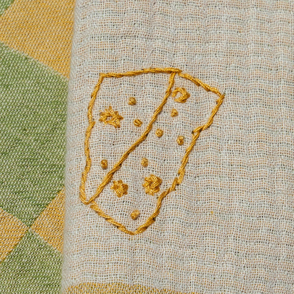Cheese - Hand Stitched Kitchen Towel