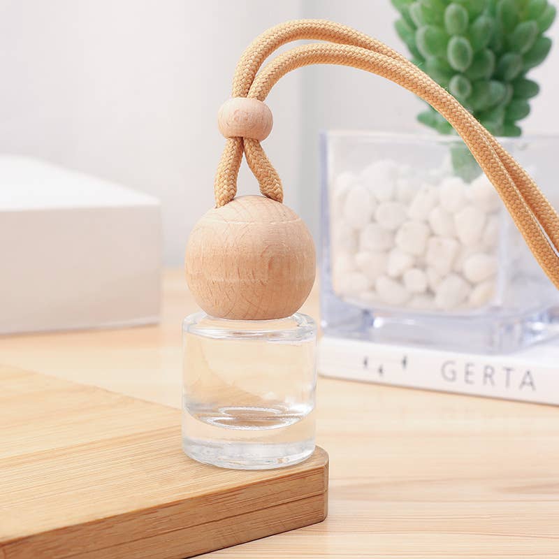 Ball Shaped Cap Car Air Freshener Glass Perfume Bottle