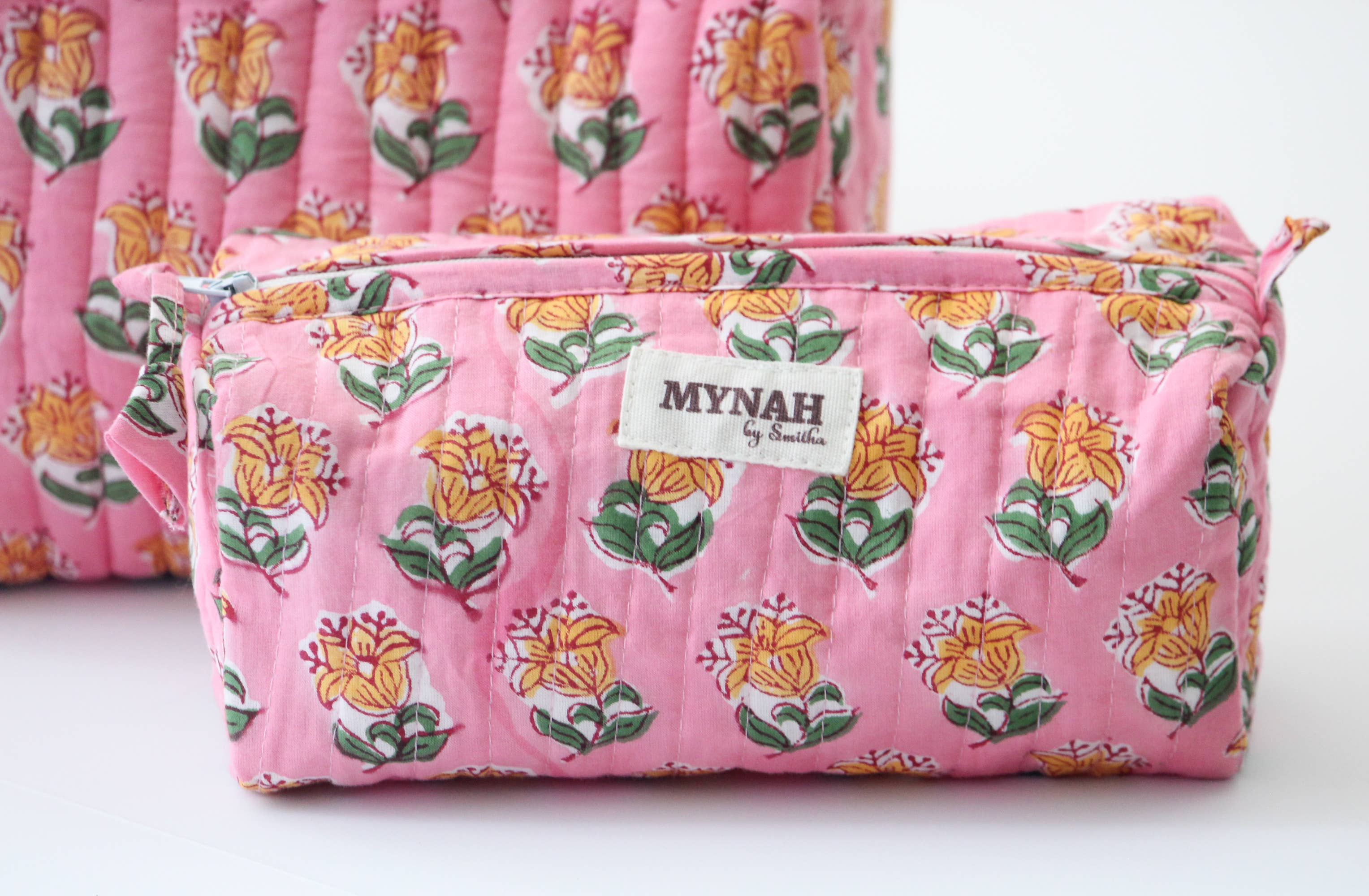 Cosmetic bag-Bubblegum motif print travel/make up/organizer/bag-Set of 3
