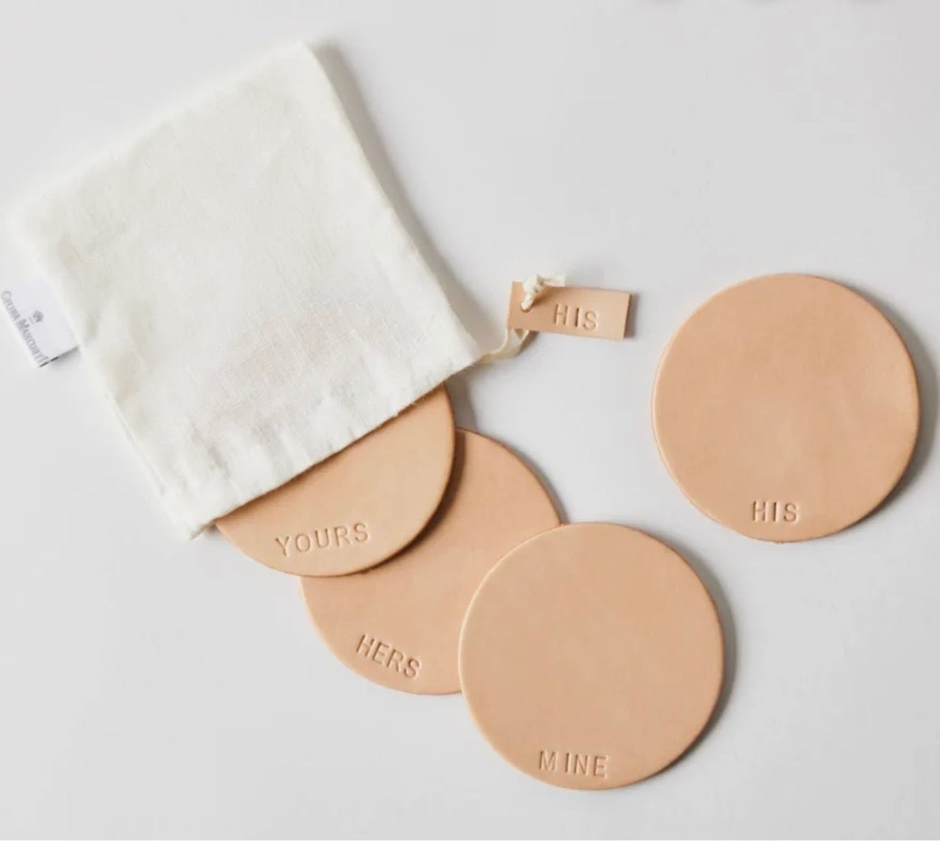 Hand pressed Leather Coasters