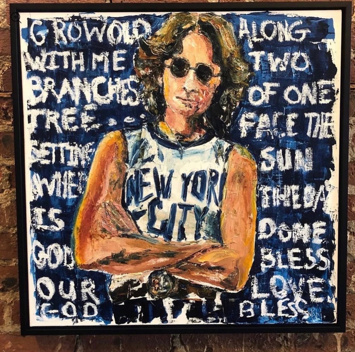 KPalm Fine Art-John Lennon (Framed)
