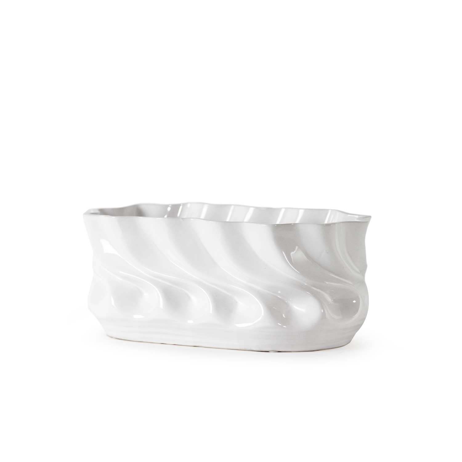 Ocean Tides Planter - Short Oval Pot