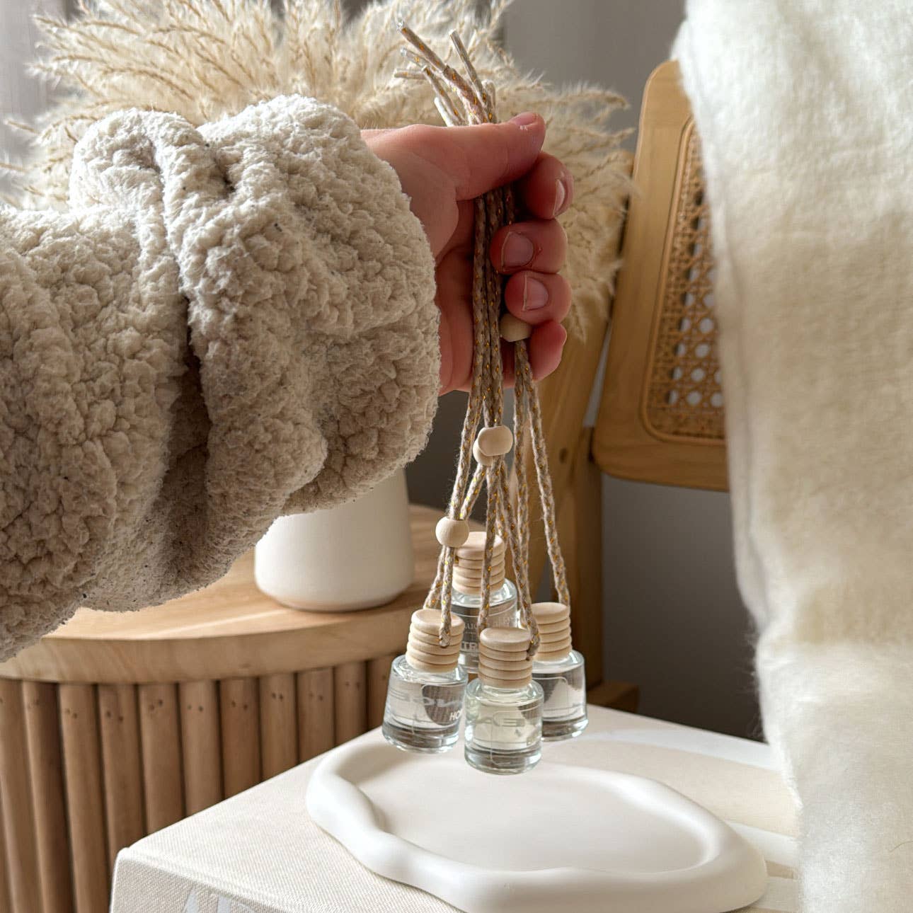 Car Diffuser Basil + Bosc Pear | Hanging Reed Diffuser