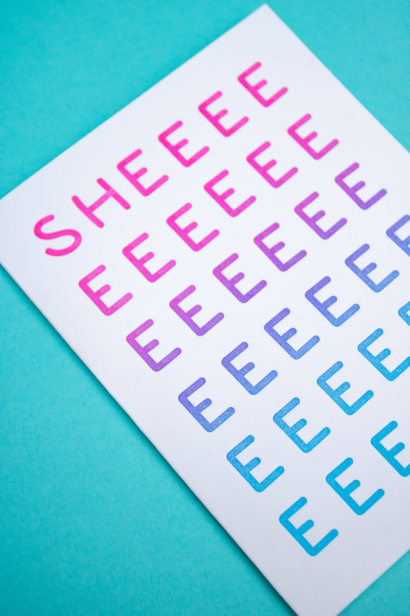 Sheeeeesh Letterpress Greeting Card
