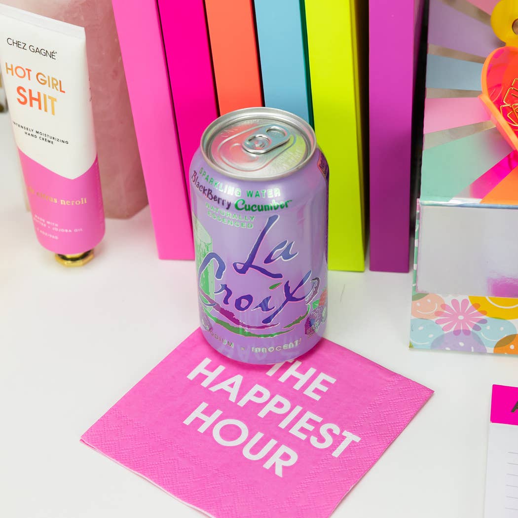 The Happiest Hour - Party Cocktail Napkins, Hostess Gift