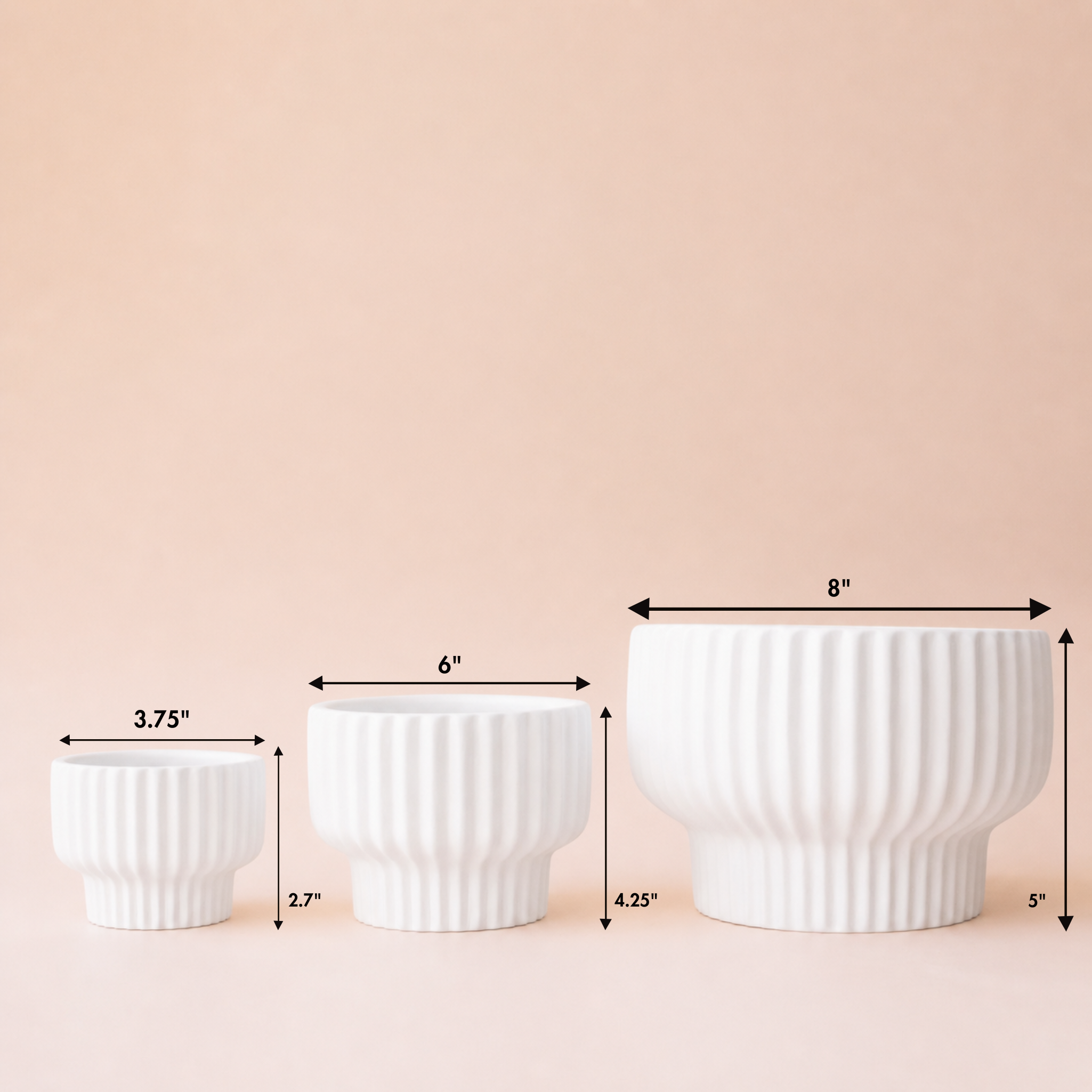 Presley Pedestal Vase | White