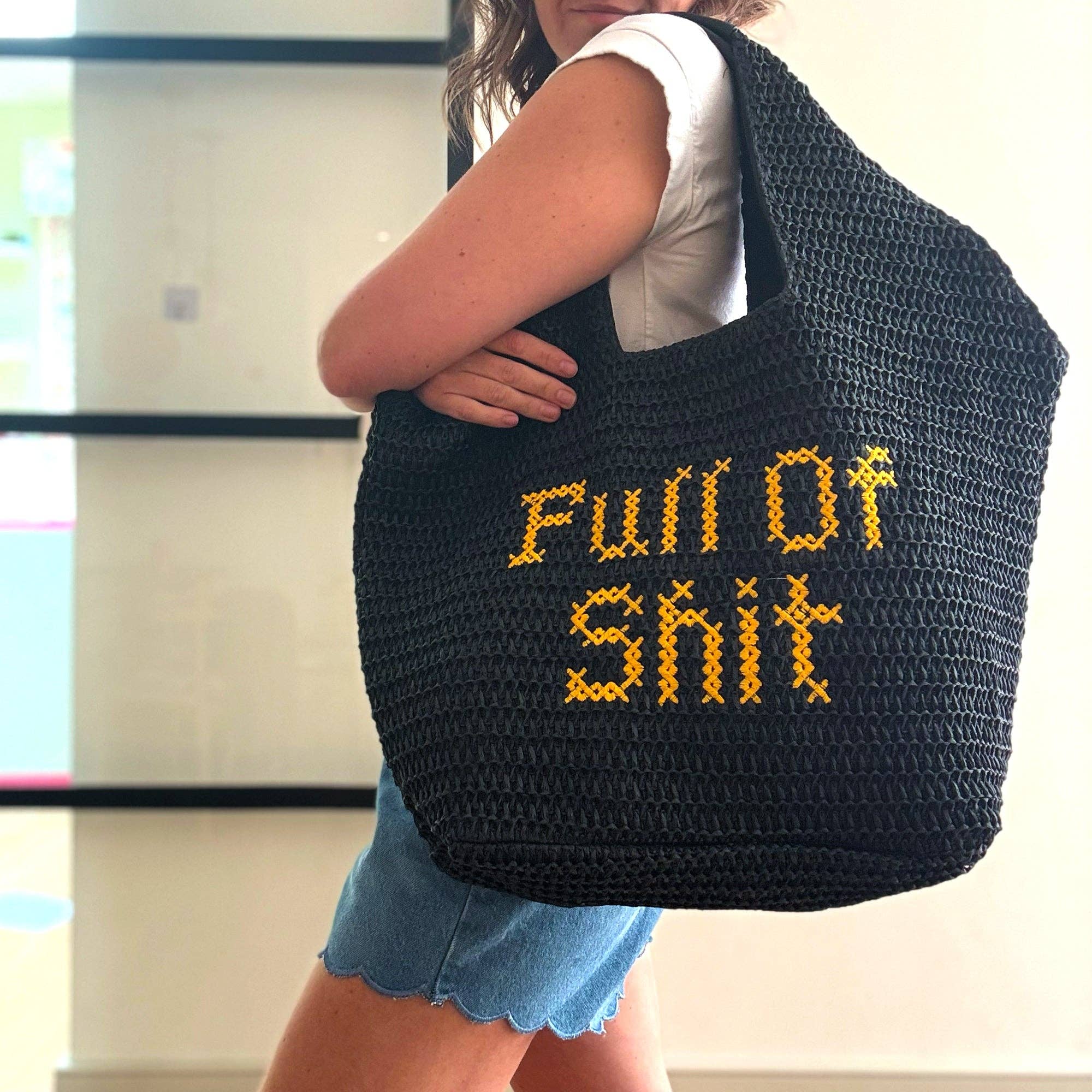 FULL OF SHIT Oversized Beach Bag (Copy)