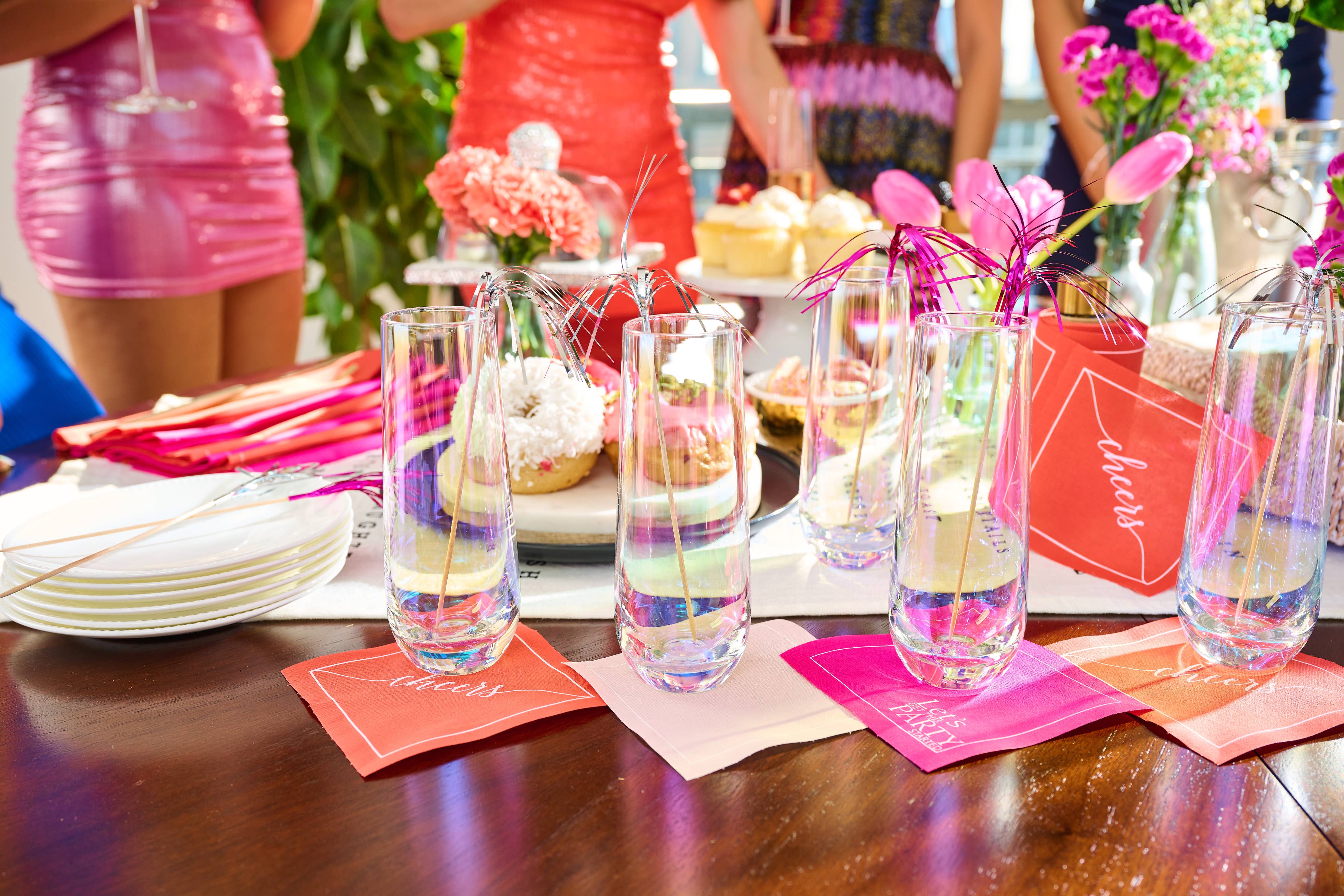 Cotton Cocktail Napkin Roll: Blush Crush (Fuchsia Pink)
