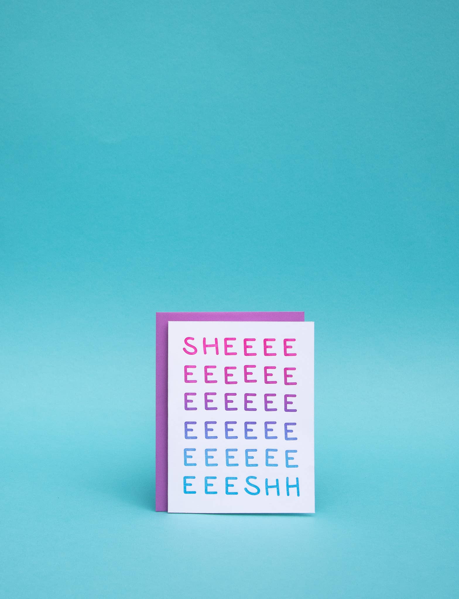 Sheeeeesh Letterpress Greeting Card