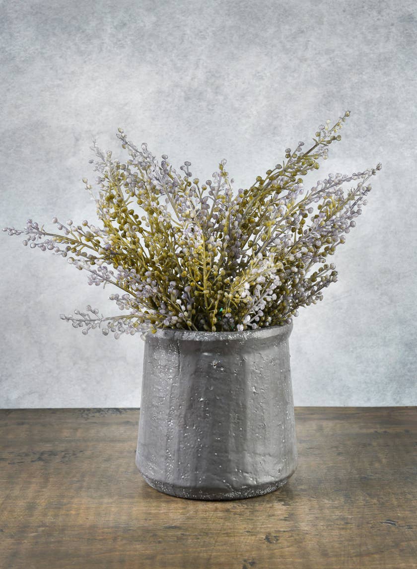 5in Tall Hagi Black Terrazo Planter