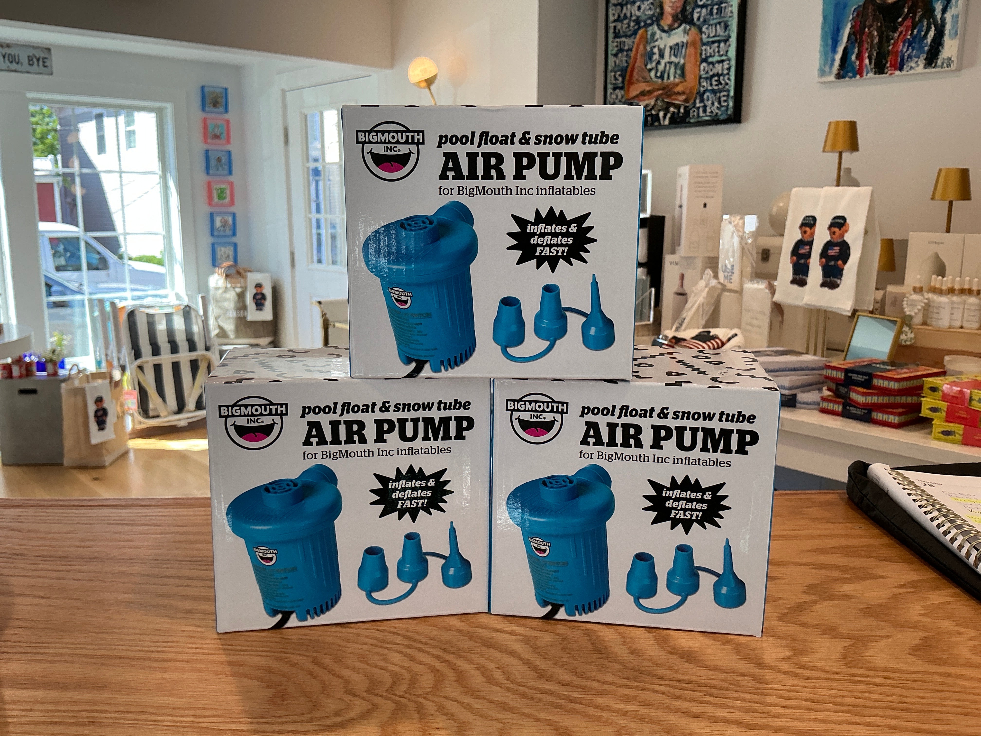 Air pump-pool floats