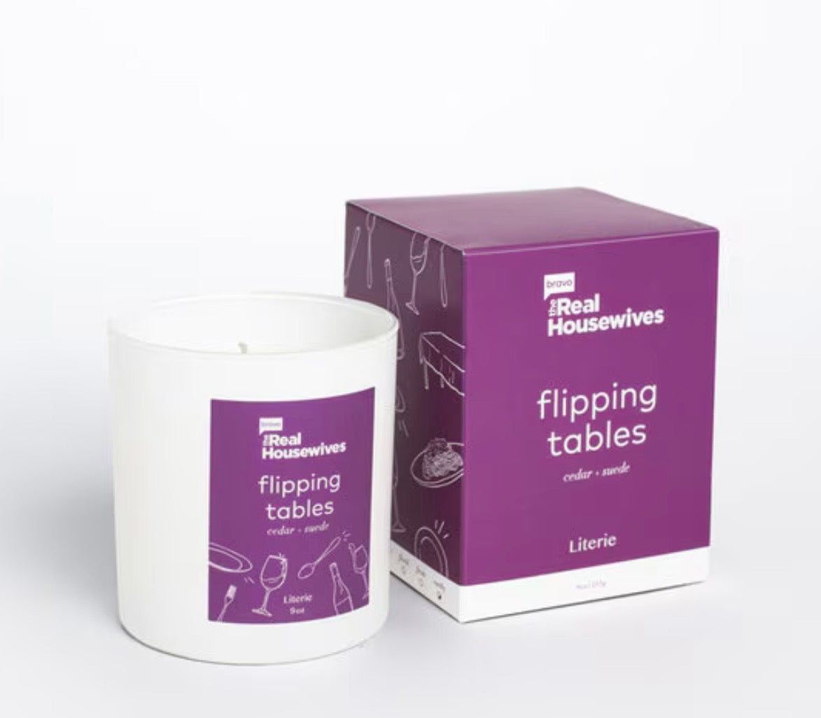 Flipping Tables-Real Housewives Candle (Cedar and Suede)