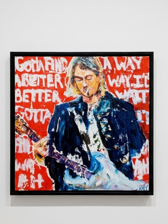 KPalm Fine Art-Kurt Cobain (Framed)