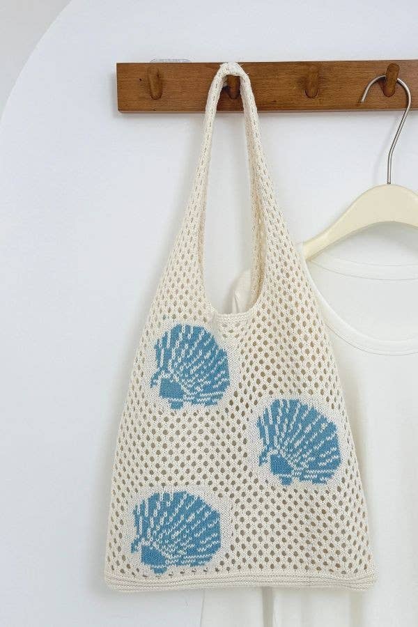 Crochet Tote Beach Bag-Ocean Theme