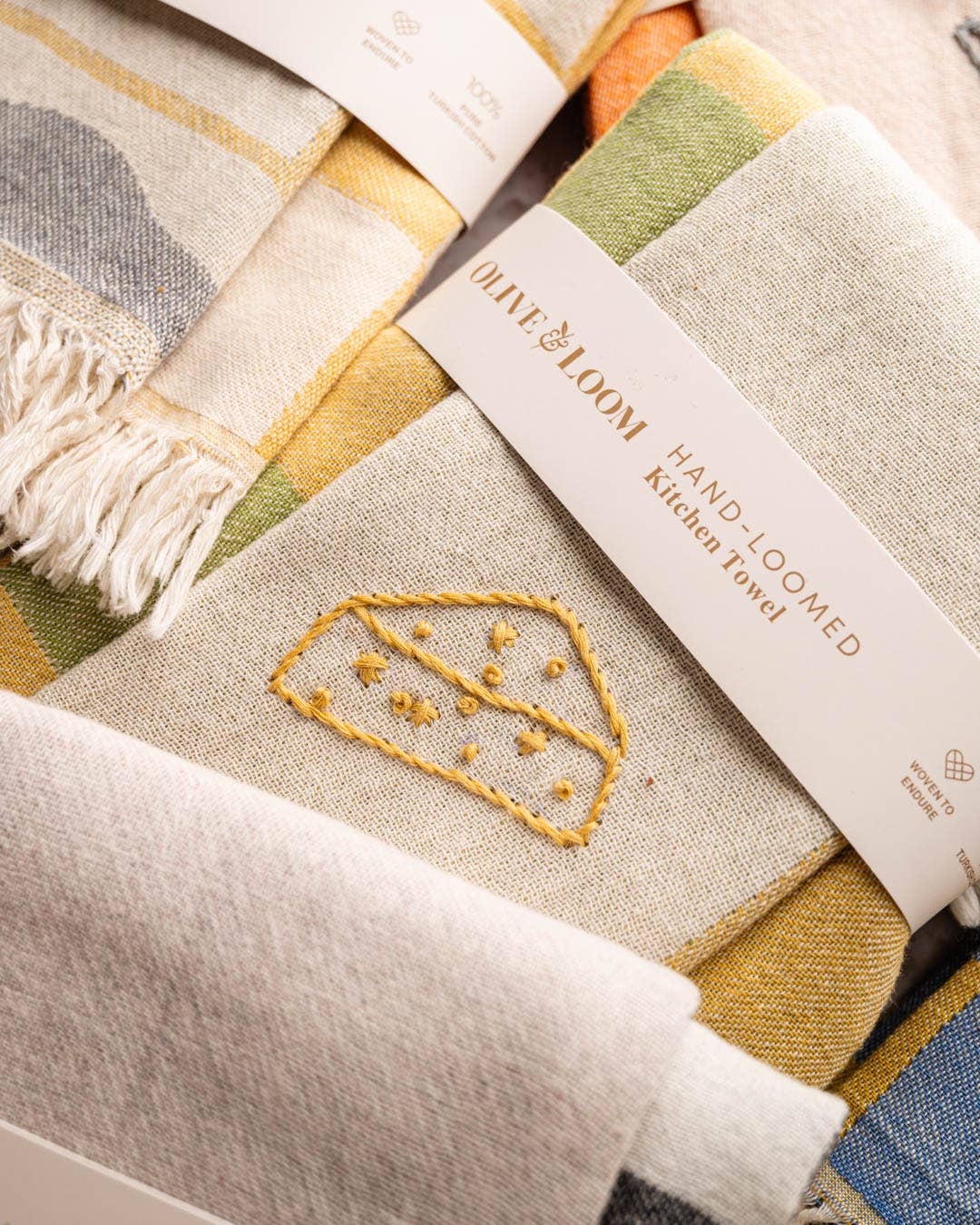 Cheese - Hand Stitched Kitchen Towel