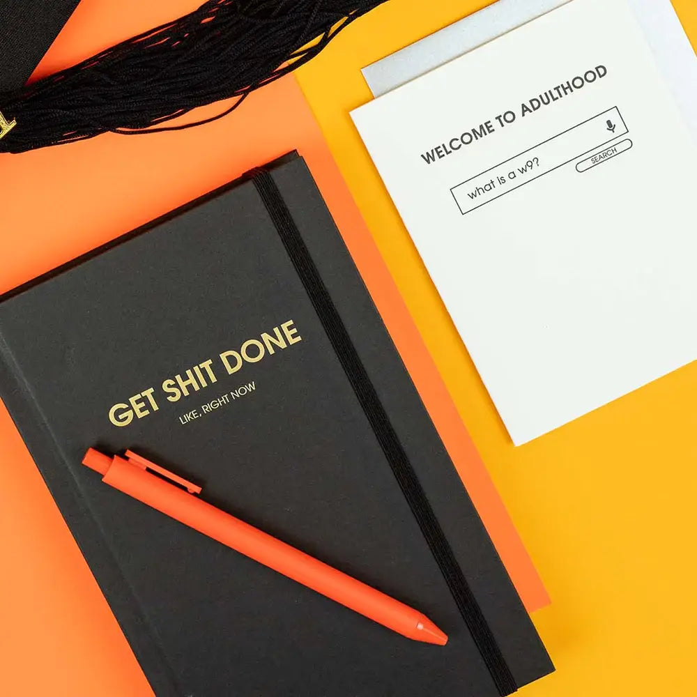 Welcome to Adulthood W9 Letterpress Graduation Card