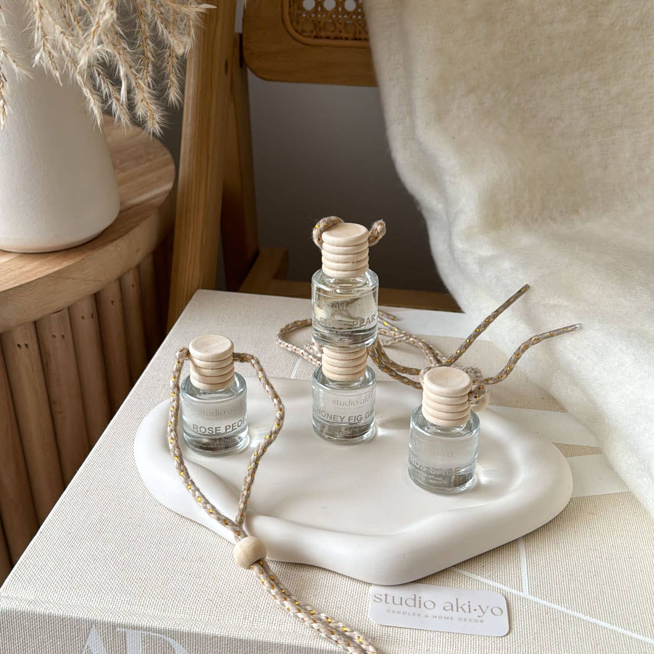 Car Diffuser Basil + Bosc Pear | Hanging Reed Diffuser