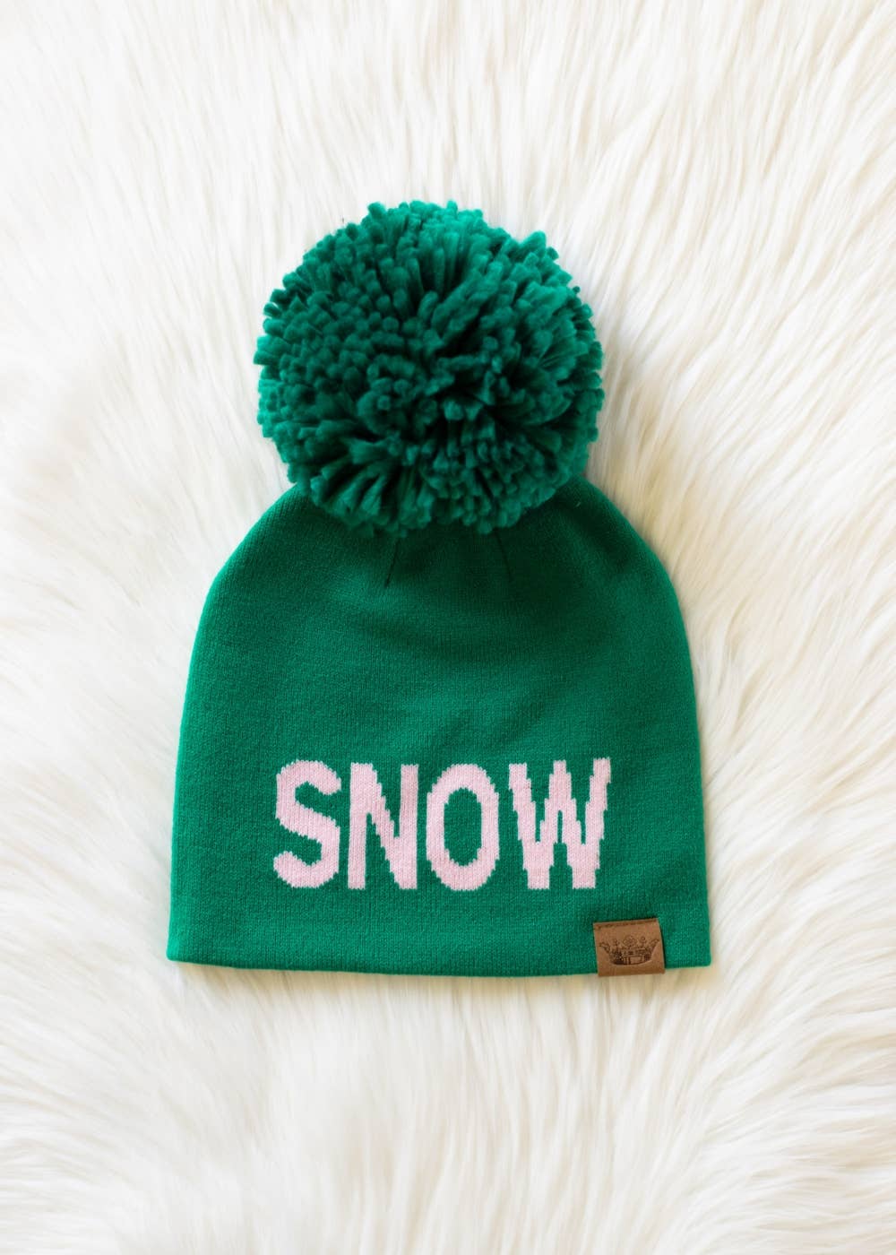 Green Snow Pom Hat