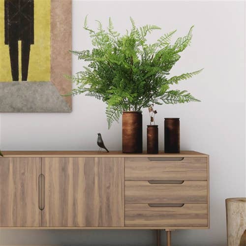 32" Leather Leaf Spray Faux