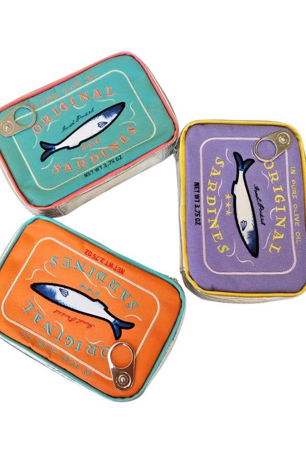 Sardine's Tin Can Gift Cosmetic Bag-Blue
