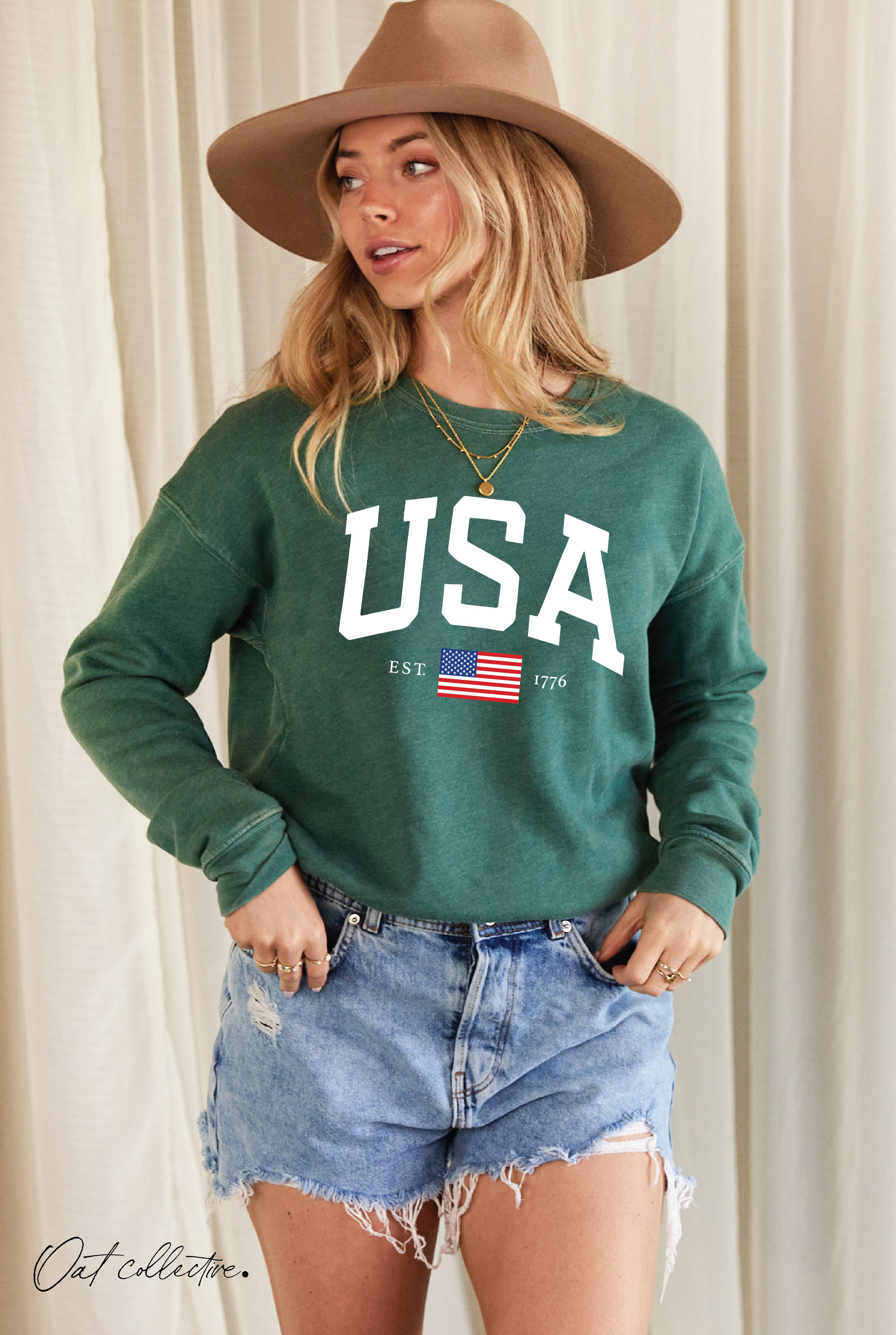USA EST.1776 Mineral Graphic Sweatshirt