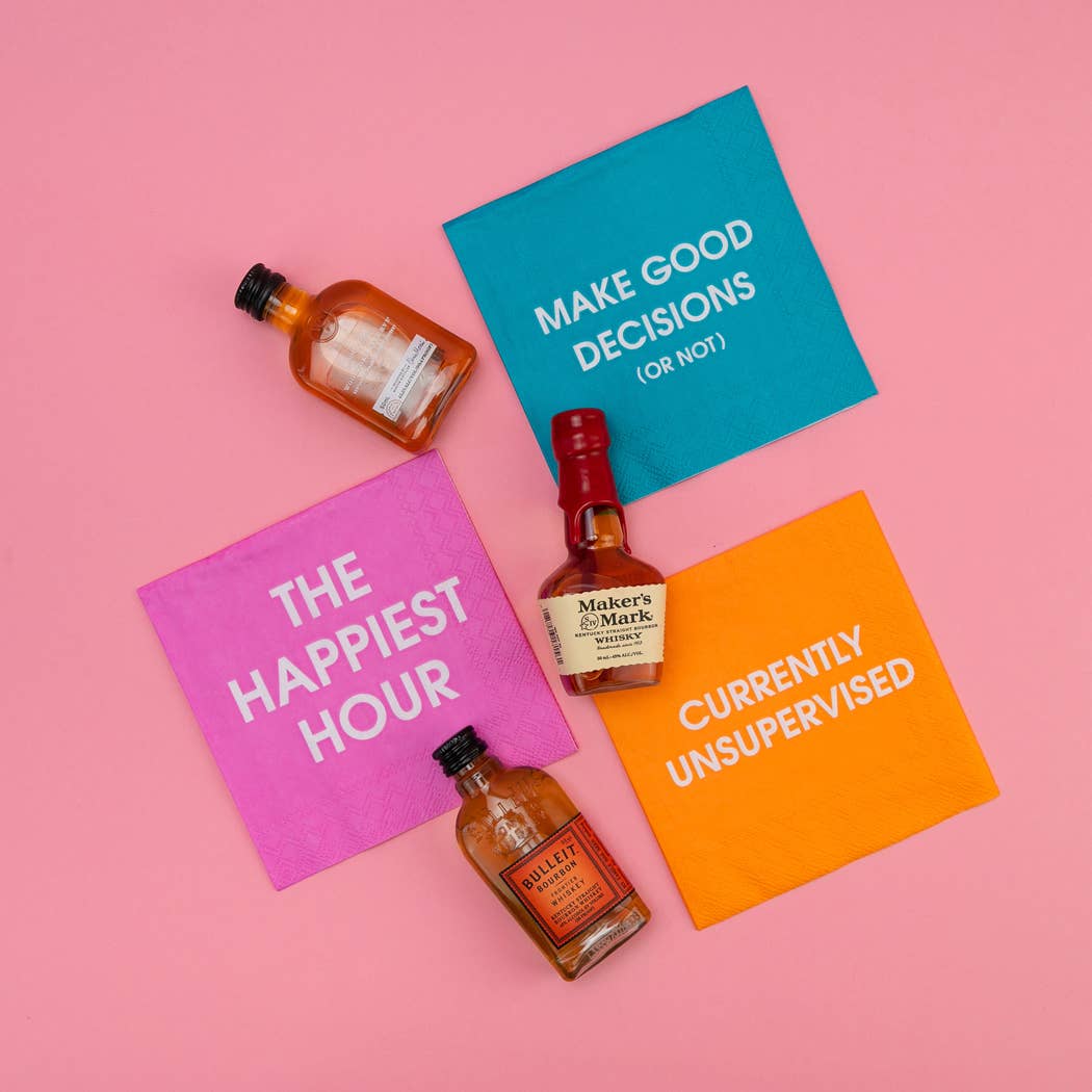 The Happiest Hour - Party Cocktail Napkins, Hostess Gift