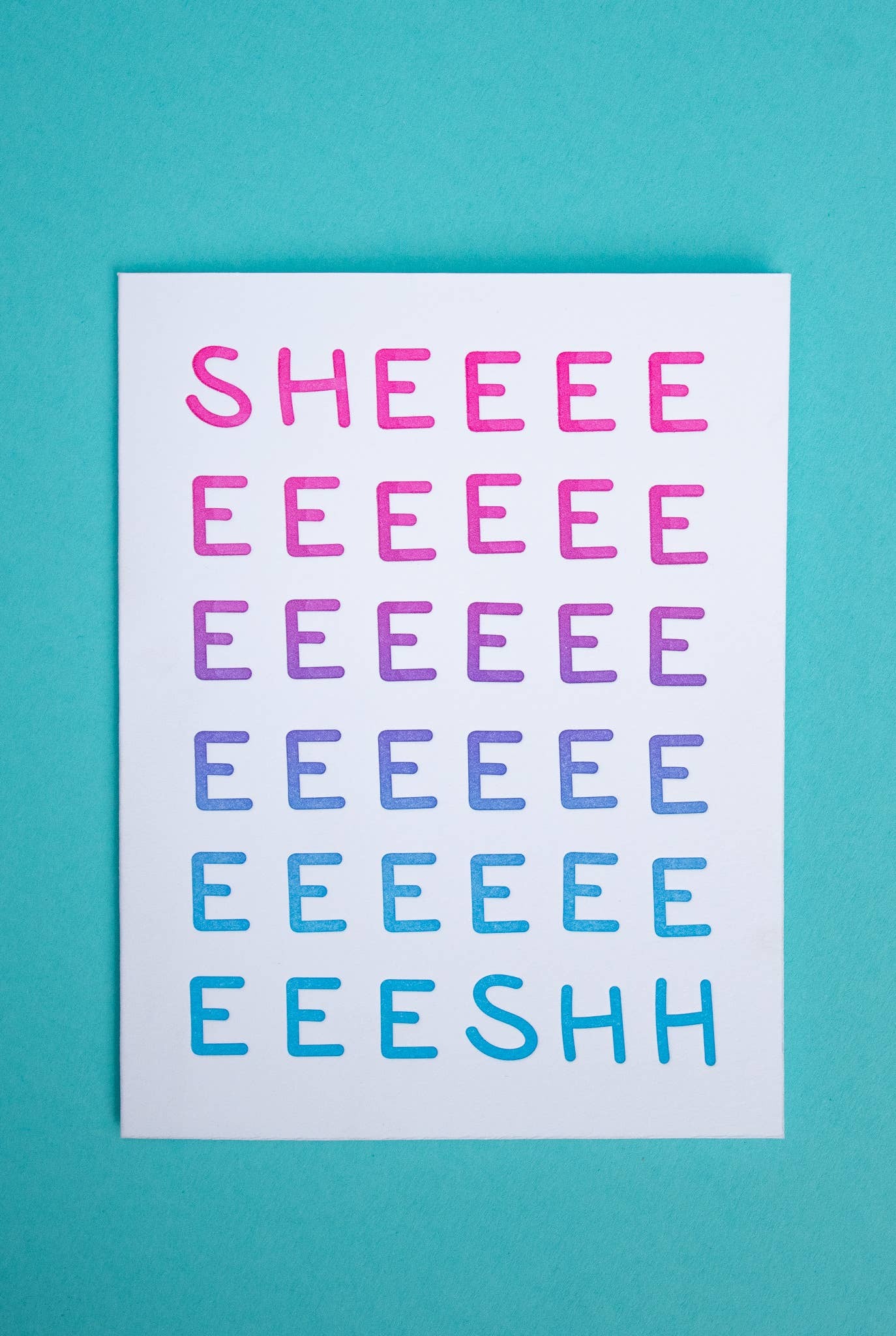 Sheeeeesh Letterpress Greeting Card