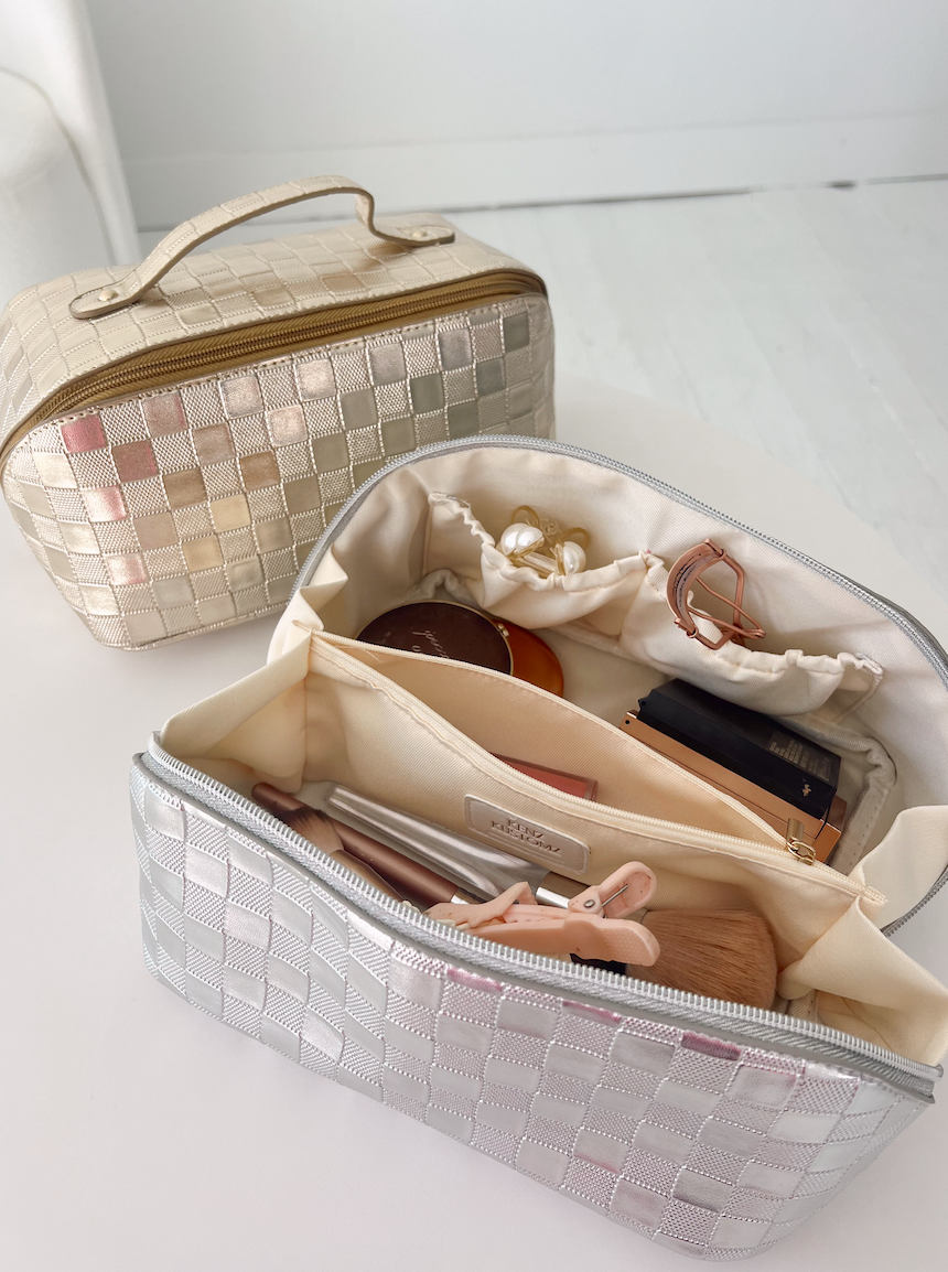 Rosemary Leather Makeup Bag