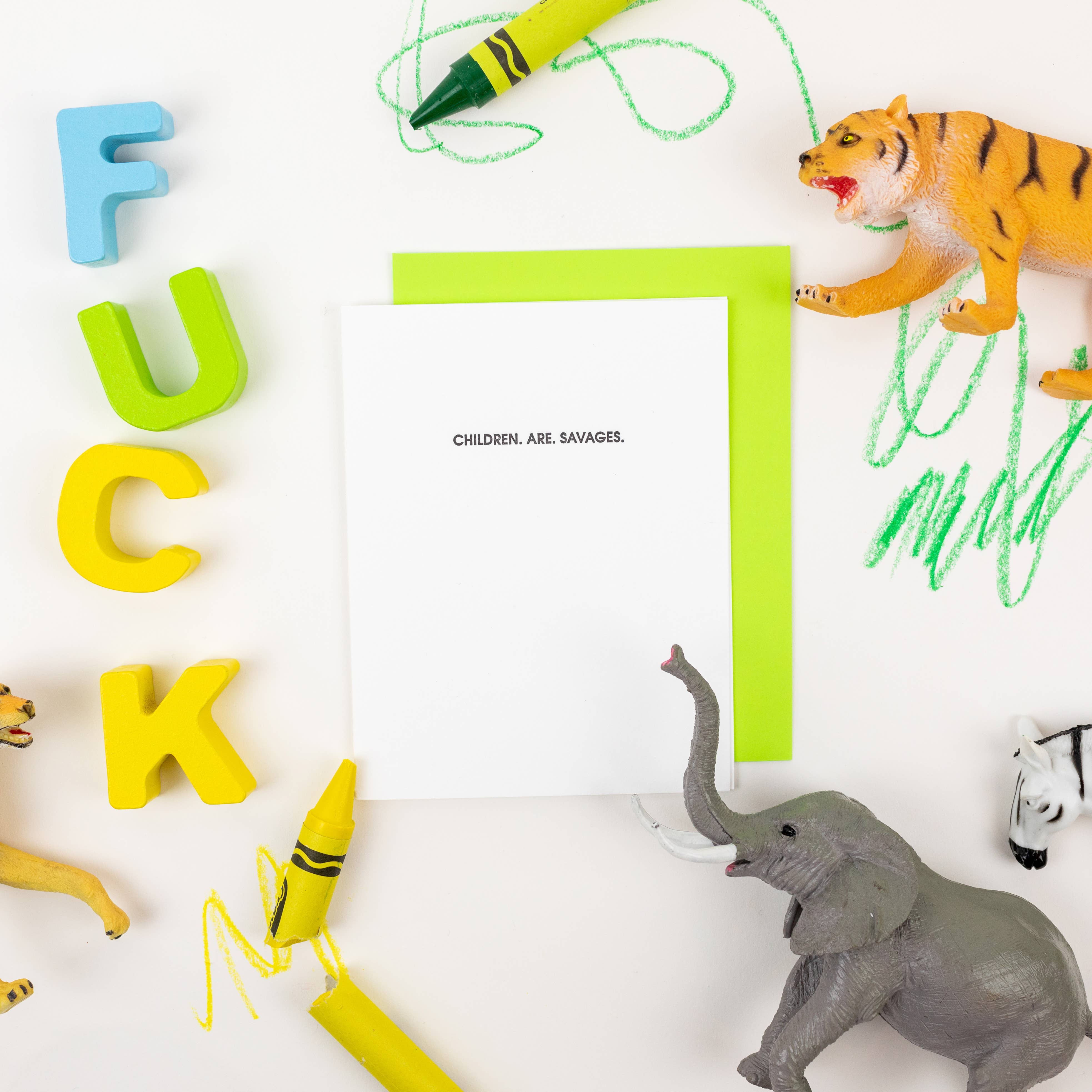 Children Are Savages Funny Parent Greeting Card