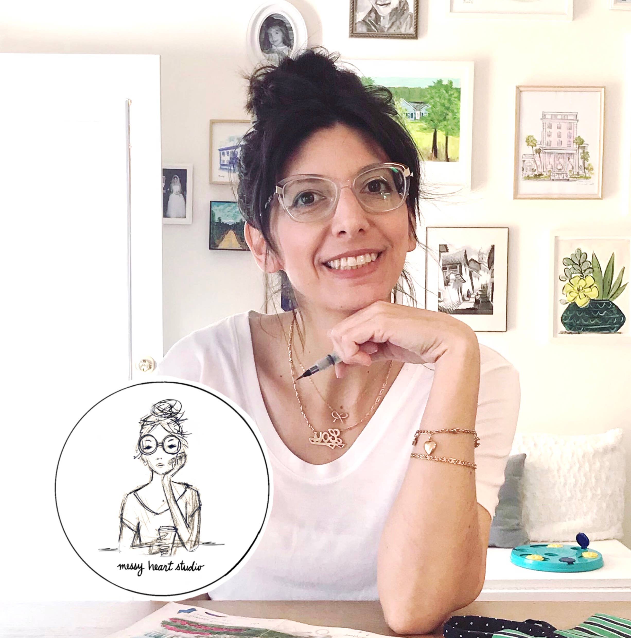 Messy Heart Studio- RFH Custom Local Landmark Watercolor Prints, Personalized Art