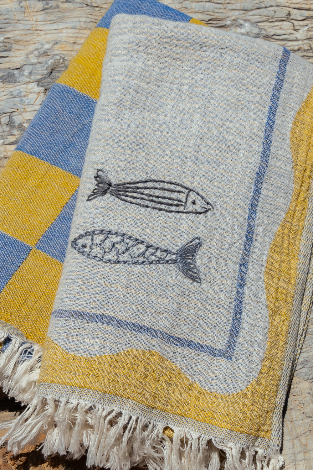Sardine - Hand Stitched Kitchen Towel