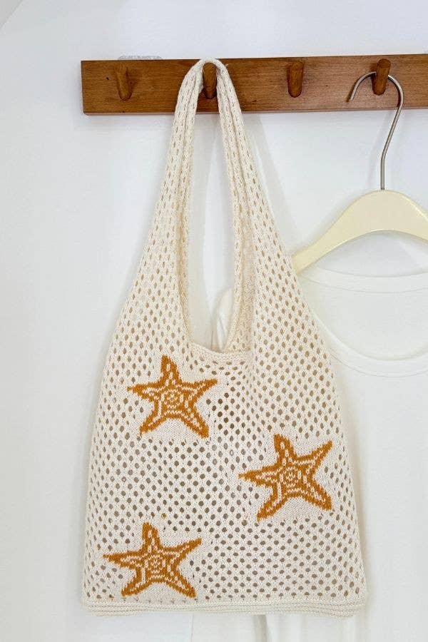 Crochet Tote Beach Bag-Ocean Theme