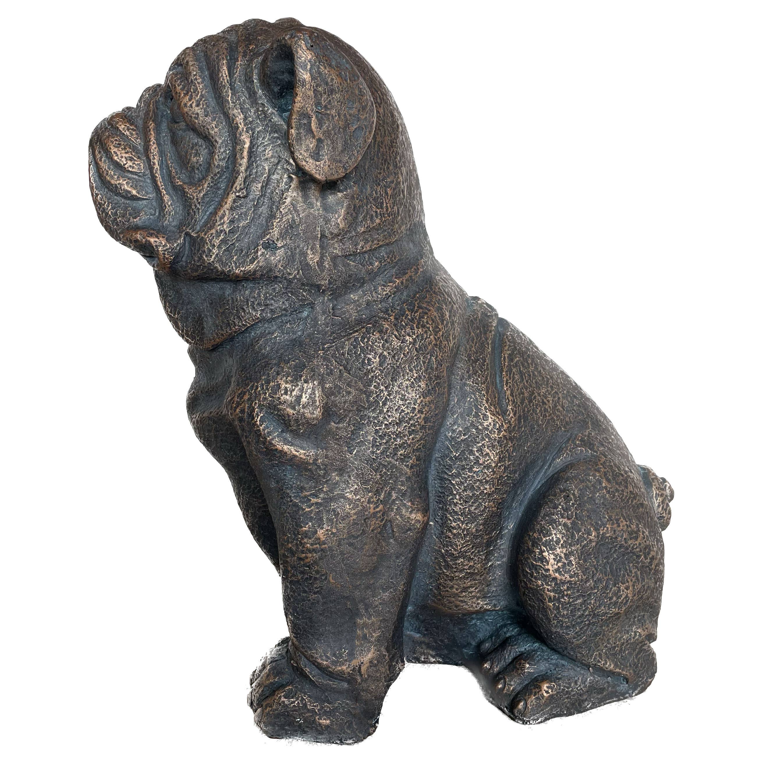 Sitting Bulldog Garden
Resin Statue 16"