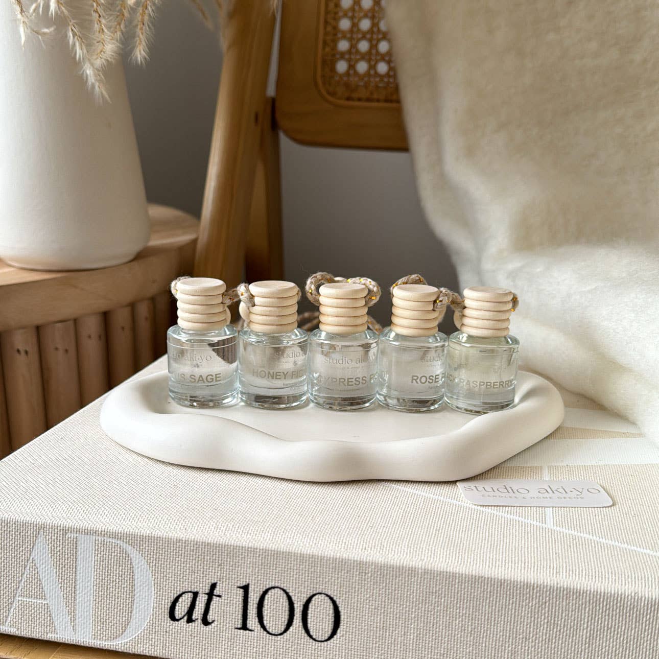 Car Diffuser Basil + Bosc Pear | Hanging Reed Diffuser