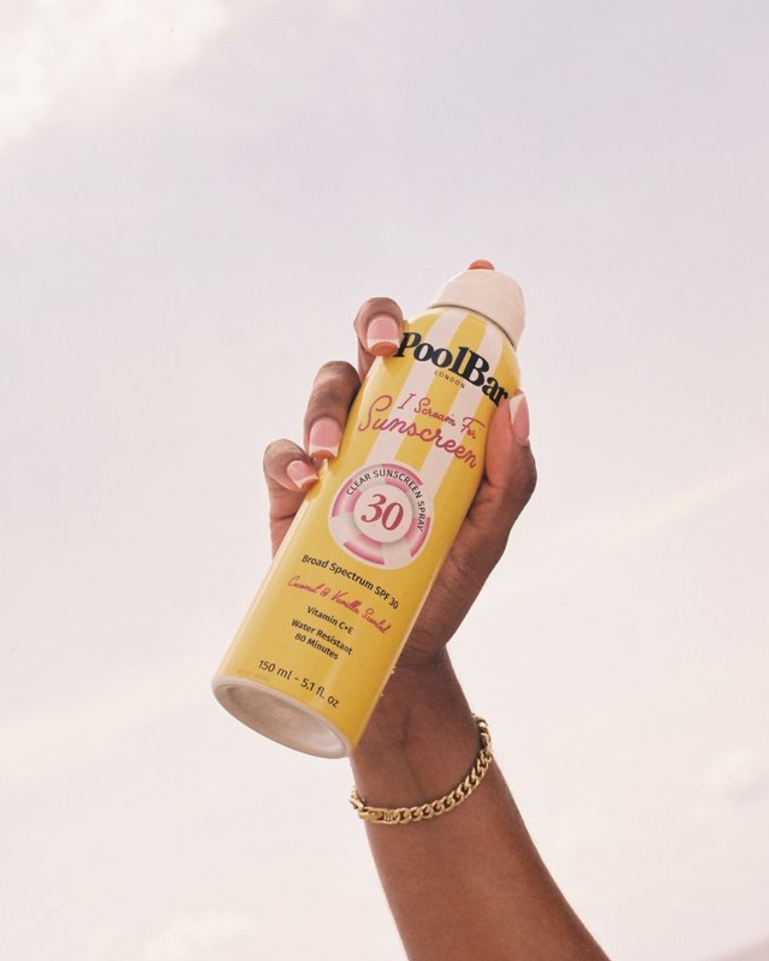 SPF 30 Clear Sunscreen Spray-Coconut and Vanilla Scented