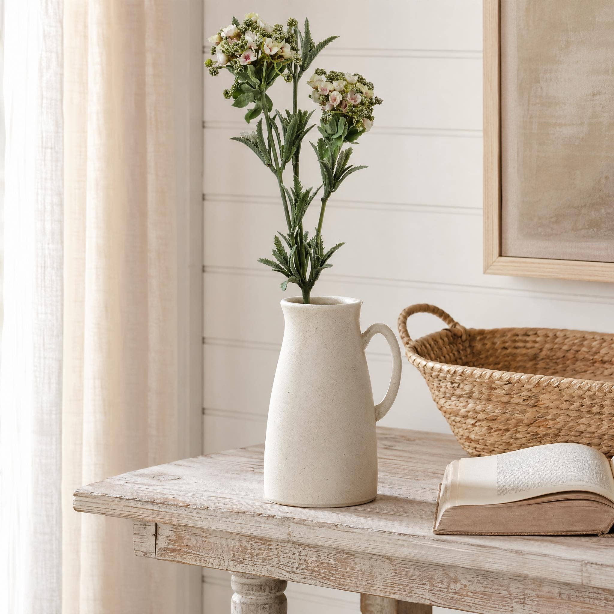 32" Sweet Allyssum White Faux Flower