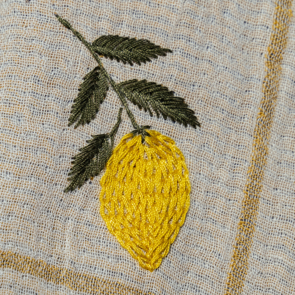 Lemon - Hand Stitched Kitchen Towel