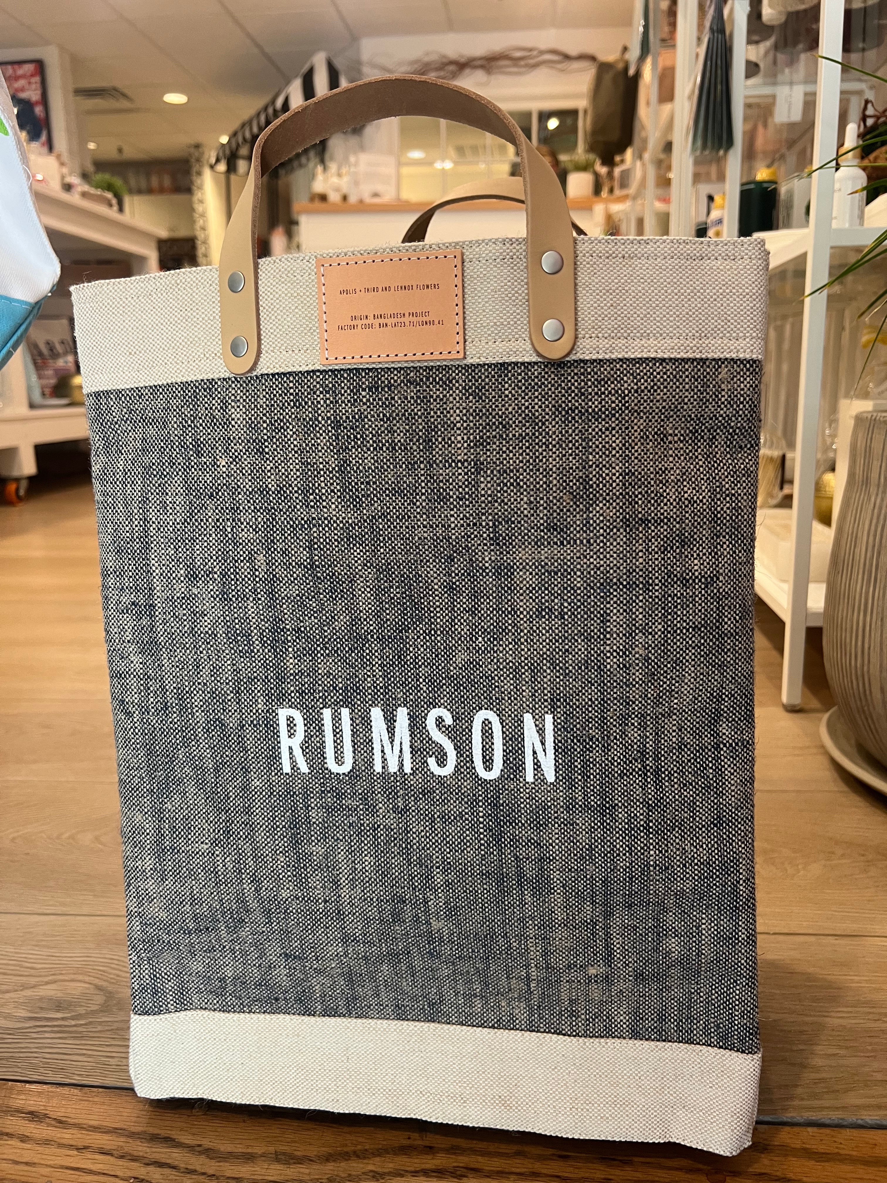 Market Bag in Dyed Burlap - Rumson