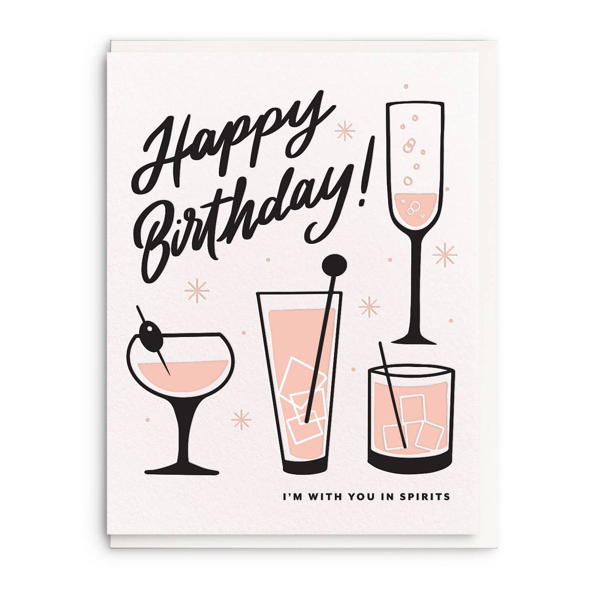 Spirits - Letterpress Birthday Greeting Card