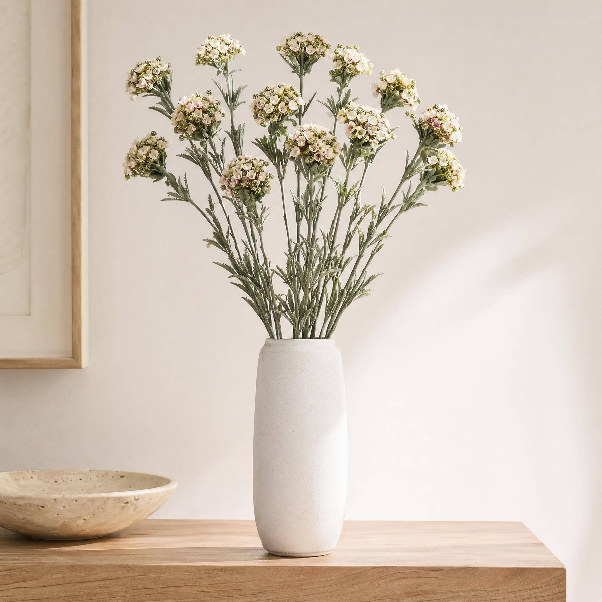 32" Sweet Allyssum White Faux Flower
