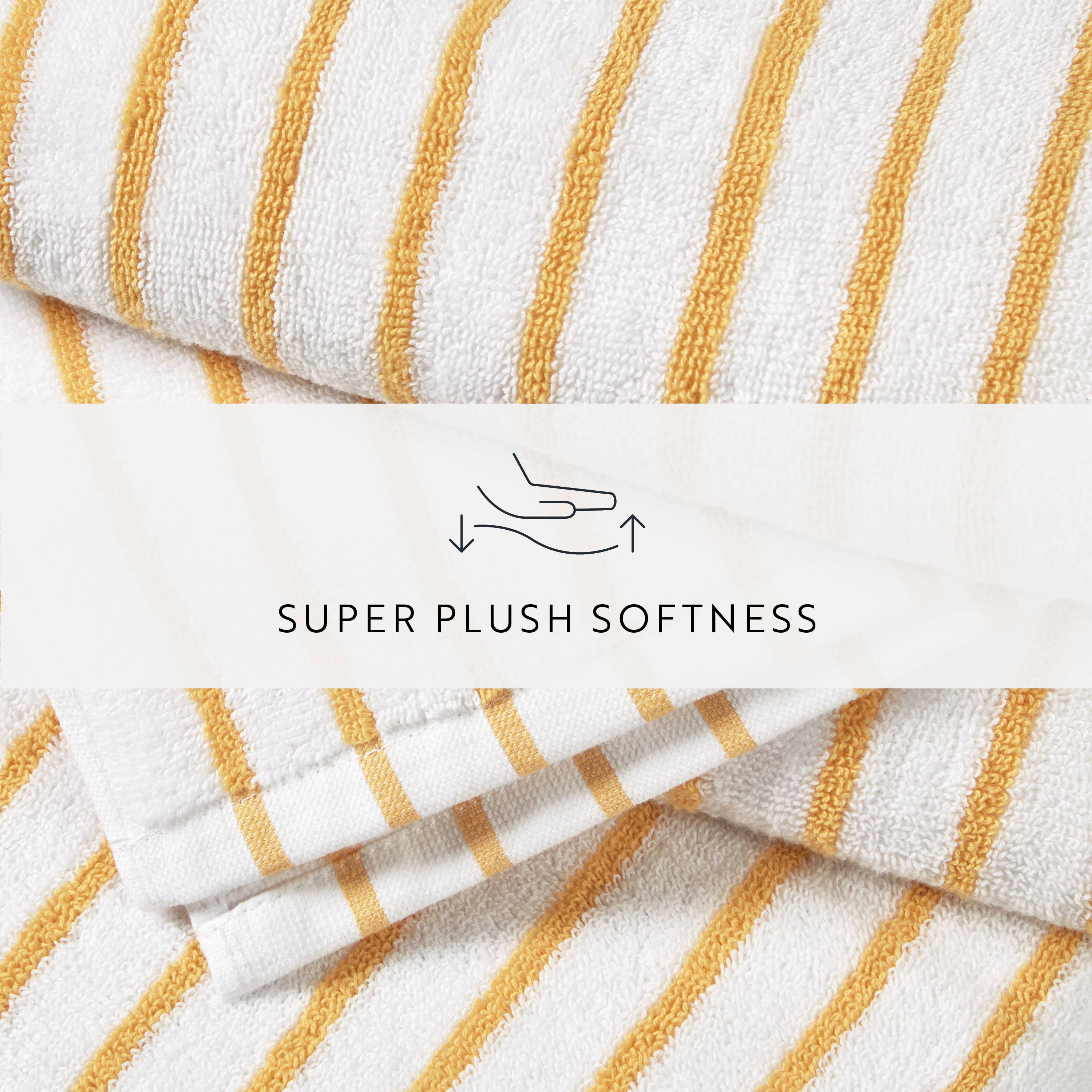 Cabana Stripe Beach Pool Towel 4pack - 100% Ring Spun Cotton