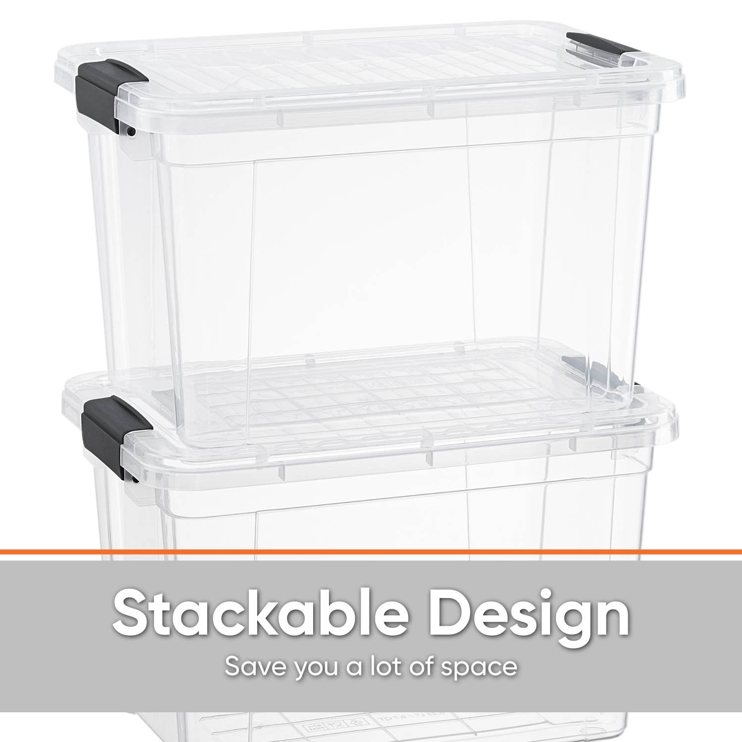 Superio Clear Closet Storage Organizing Container, 46 Liter