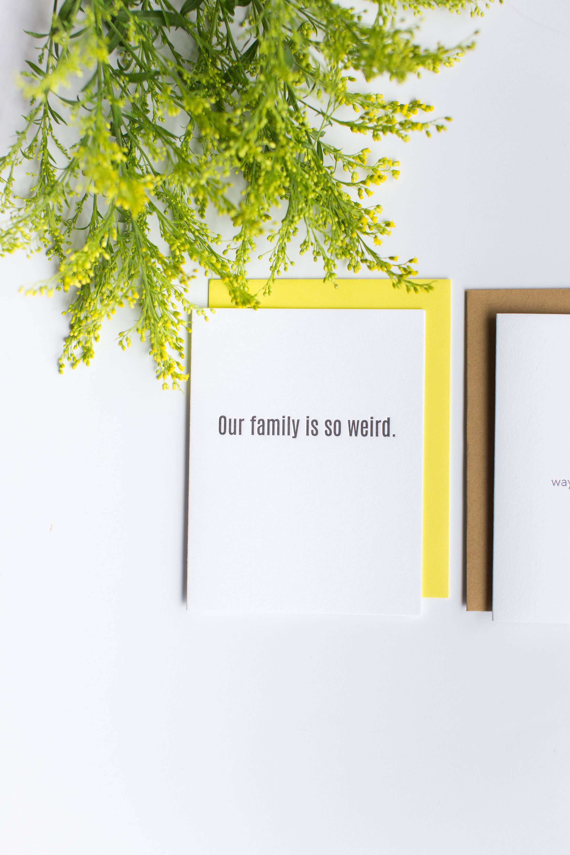 Our Family Is So Weird Letterpress Greeting Card